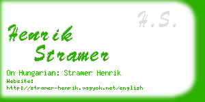 henrik stramer business card